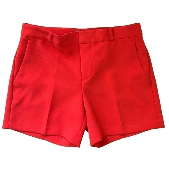 Banana  Republic Tailored City Shorts Stretch Crepe Orange Size 0 NWOT - Picture 1 of 16